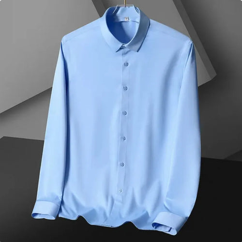 Obsidian Phoenix Men's Luxury Wrinkle-Resistant White Shirt