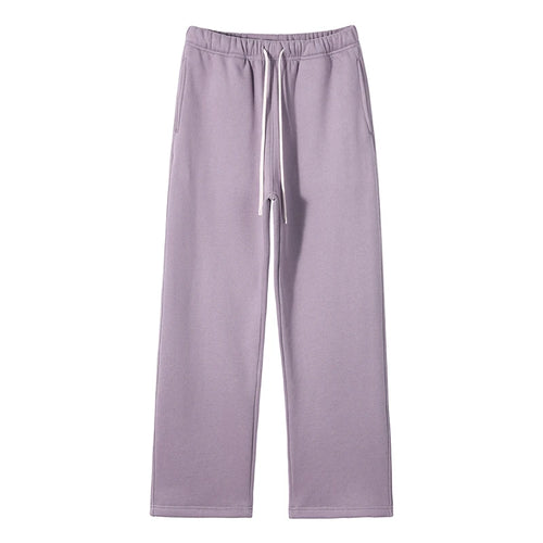 Obsidian Phoenix Luxury 350gsm Fleece Pants - Unisex Loose-Fit Soft Sport Straight Trousers