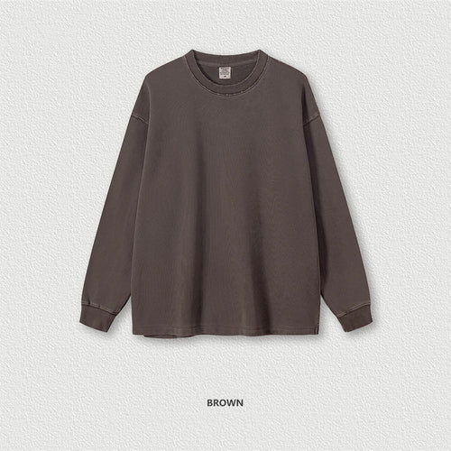 Obsidian Phoenix Unisex Luxury Heavyweight T-Shirt - 460gsm Washed Cotton Relaxed-Fit Long Sleeve Tee