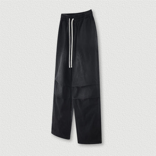 Obsidian Phoenix Unisex Luxury Monkey Washed Cotton Jogger Pants - 270gsm Loose-Fit High Street Cargo Trousers
