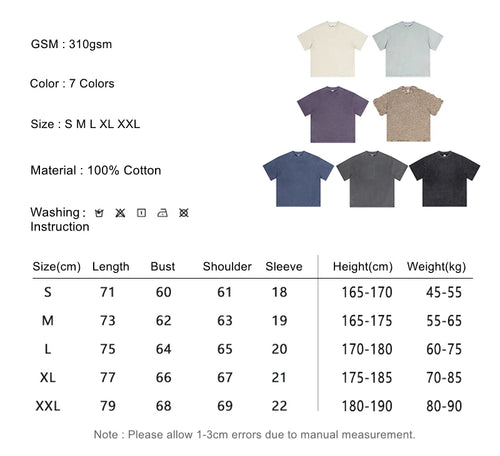 Obsidian Phoenix Unisex Luxury Heavyweight Washed T-Shirt - 310gsm Retro Relaxed-Fit Cotton Tee
