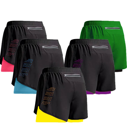 Obsidian Phoenix Men's Luxury 2-in-1 Running Shorts