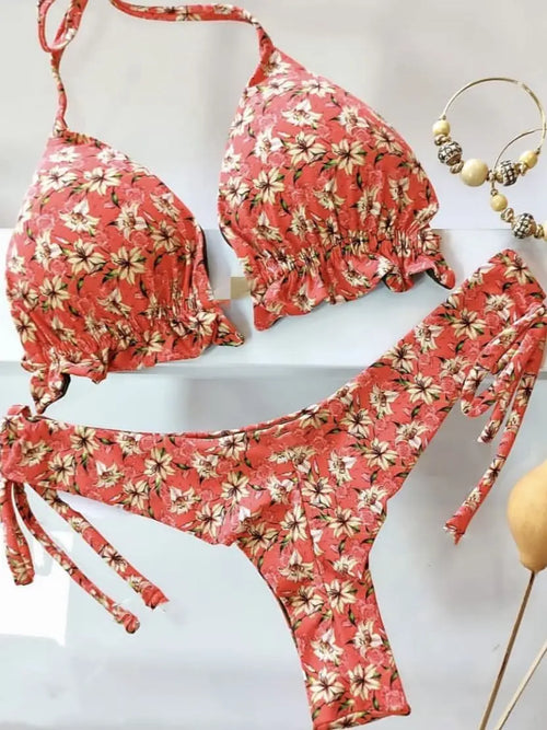 Obsidian Phoenix Women's Luxury Push-Up Brazilian Bikini Set