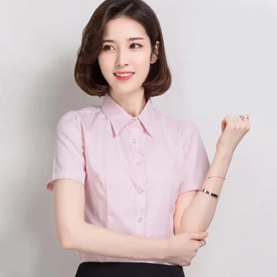 Celestial Comfort Women’s White Shirt - Long Sleeve Elegant Blouse, OL Basic Top for Fashionable Wear - Celestial Comfort Clothing