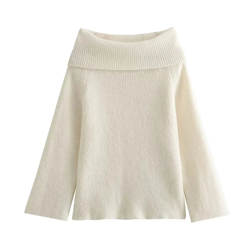 Celestial Comfort Women's Off-Shoulder Knitted Sweater - Celestial Comfort Clothing