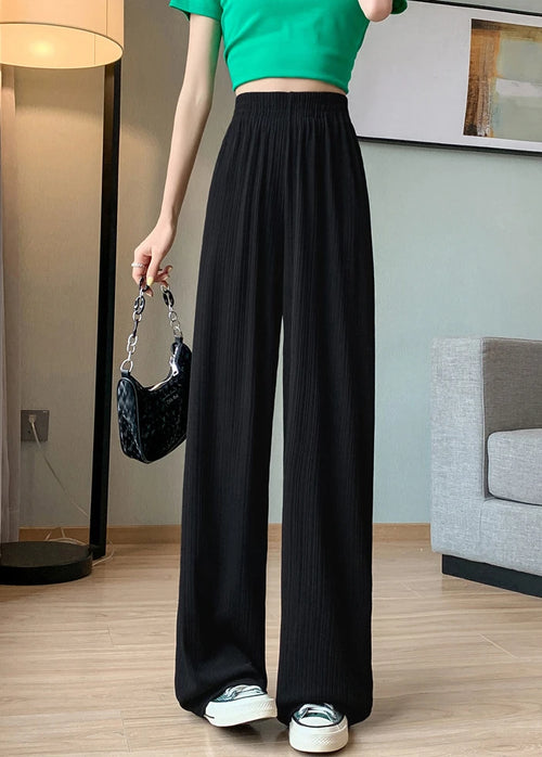 Celestial Comfort Ice Silk Wide-Leg Pants - Celestial Comfort Clothing
