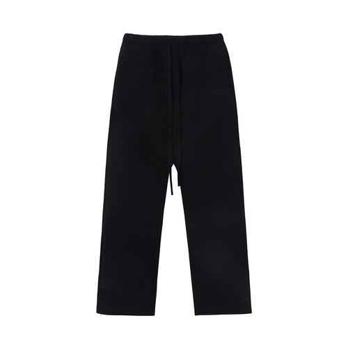Obsidian Phoenix Unisex Luxury Retro Sport Pants - 365gsm Loose-Fit Straight-Leg Solid Drawstring Trousers