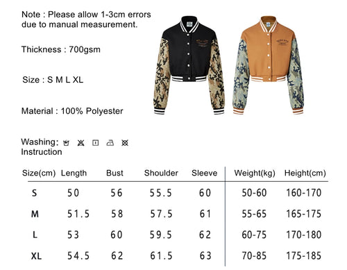 Obsidian Phoenix Heavyweight Luxury Women’s Short Baseball Jacket
