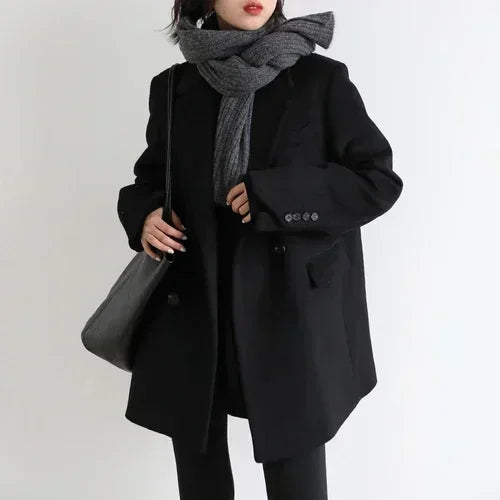 Obsidian Phoenix Women's Luxury Wool Blend Coat