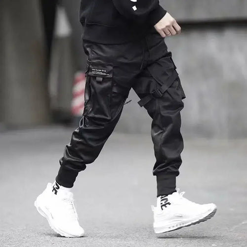 Celestial Comfort Streetwear Essentials Black Fleece Harajuku Cargo Pants - Celestial Comfort Clothing