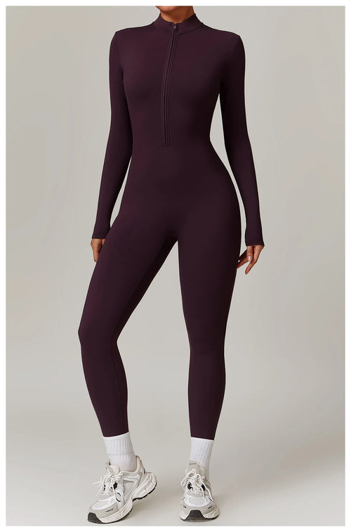 Obsidian Phoenix Women's Luxury Long-Sleeve Yoga Jumpsuit