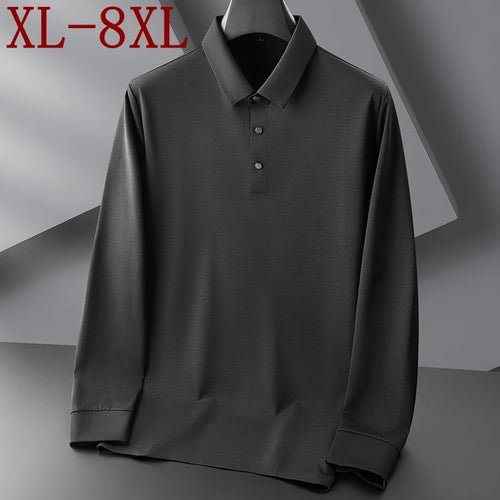 Obsidian Phoenix Luxury Oversized Polo Shirt - High-End Soft and Comfortable Men’s Shirt in Sizes Up to 8XL