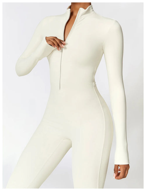 Obsidian Phoenix Women's Luxury Long-Sleeve Yoga Jumpsuit