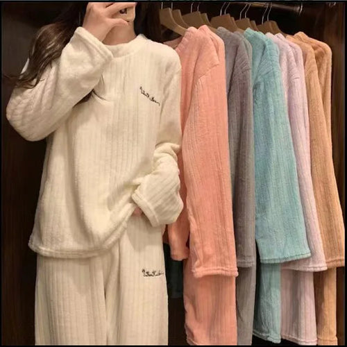 Celestial Comfort Women’s Coral Velvet Pajama Set - Celestial Comfort Clothing
