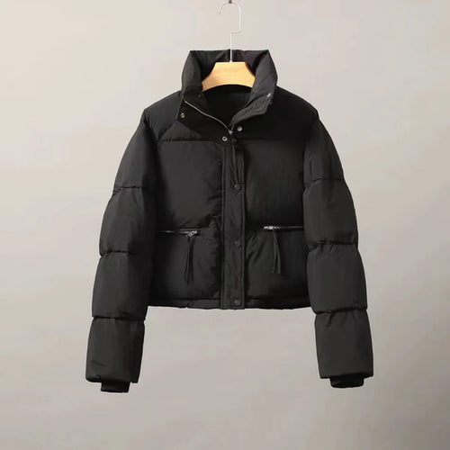 Obsidian Phoenix Women's Luxury Cotton-Padded Short Jacket