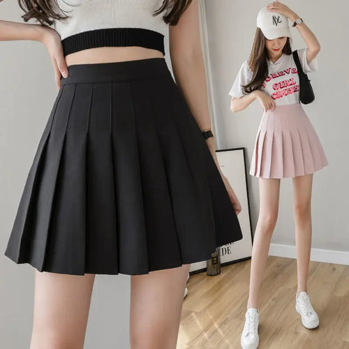 Celestial Comfort Harajuku Style High-Waist Pleated Mini Skirt - Celestial Comfort Clothing