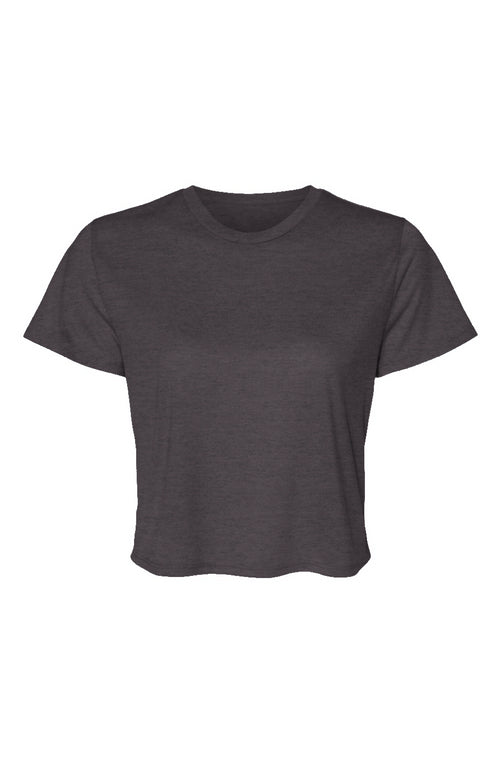 Obsidian Phoenix Veil Crop Tee – Luxe Drape Edition