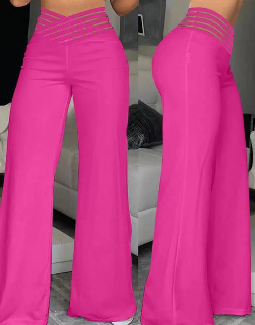 Obsidian Phoenix Wide-Leg Flared Pants