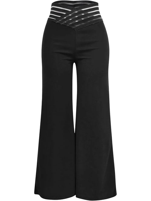 Obsidian Phoenix Wide-Leg Flared Pants