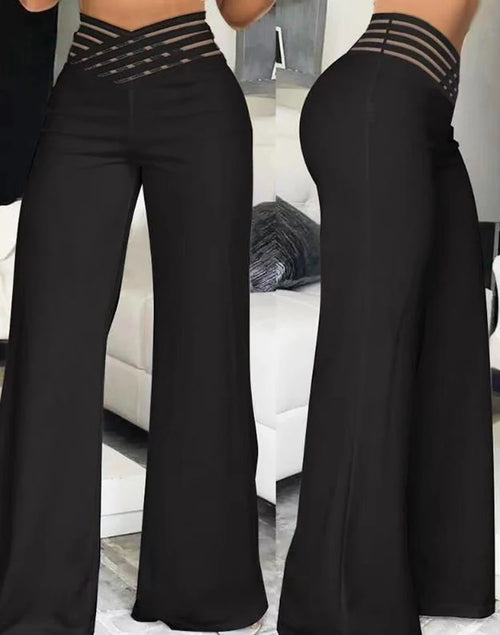 Obsidian Phoenix Wide-Leg Flared Pants