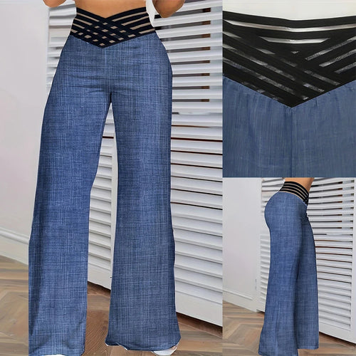Obsidian Phoenix Wide-Leg Flared Pants