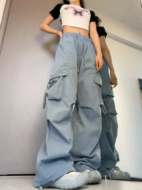 Celestial Comfort High Waist Drawstring Cargo Pants - Celestial Comfort Clothing