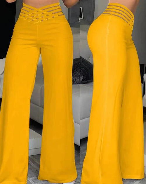 Obsidian Phoenix Wide-Leg Flared Pants