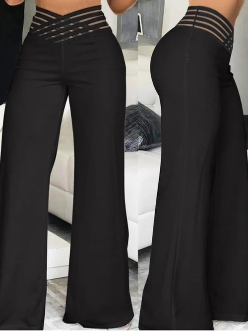 Obsidian Phoenix Wide-Leg Flared Pants