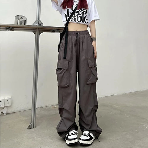 Celestial Comfort Vintage Fashion High Waist Baggy Cargo Pants - Celestial Comfort Clothing