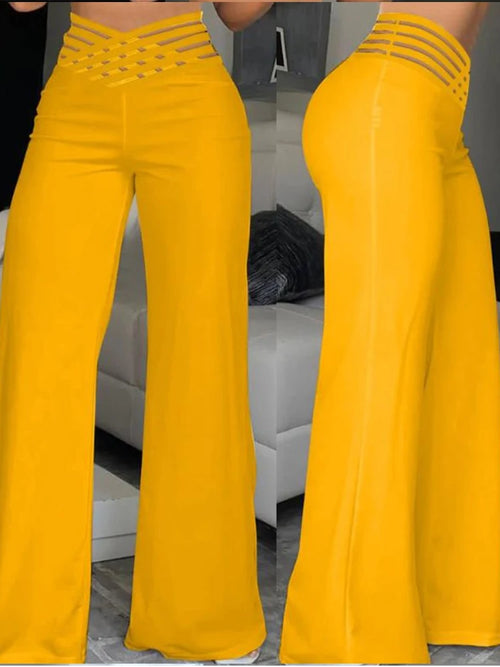 Obsidian Phoenix Wide-Leg Flared Pants