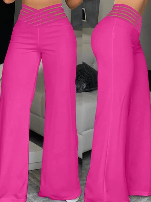 Obsidian Phoenix Wide-Leg Flared Pants
