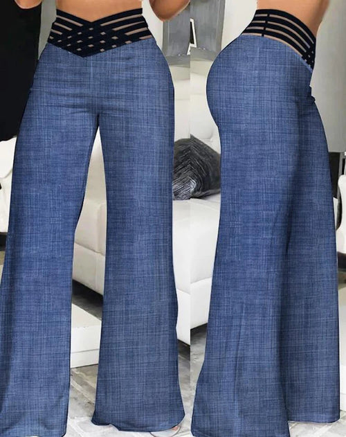 Obsidian Phoenix Wide-Leg Flared Pants