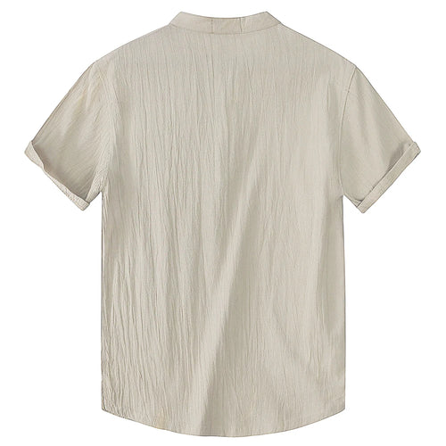 Celestial Comfort Men’s Cotton-Linen Short Sleeve T-Shirt – Breathable & Lightweight Essential - Celestial Comfort Clothing