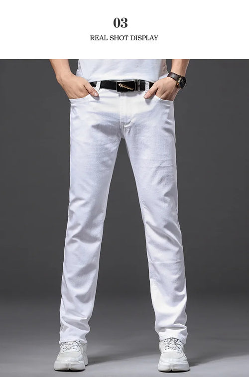 Obsidian Phoenix Men's White Jeans