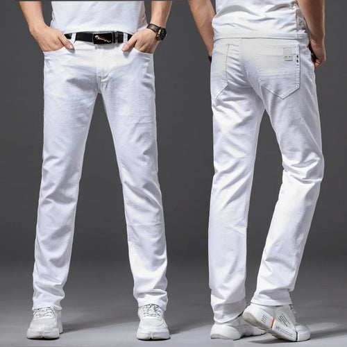 Obsidian Phoenix Men's White Jeans