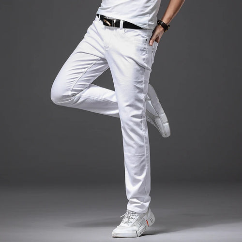 Obsidian Phoenix Men's White Jeans