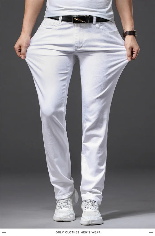 Obsidian Phoenix Men's White Jeans