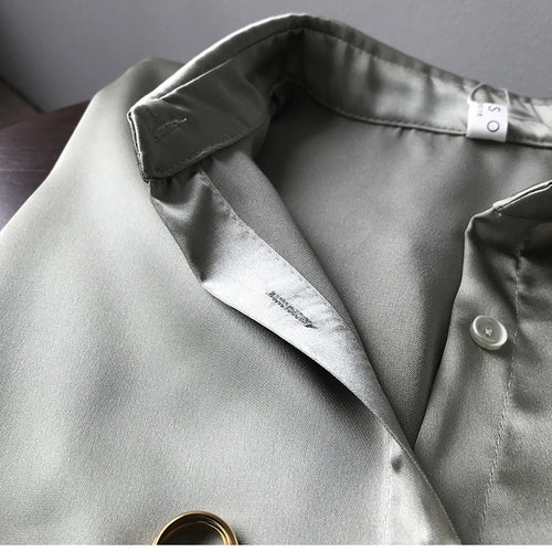 Celestial Comfort Vintage Silk Shirt - Button-Up Satin Blouse, Elegant Long Sleeve Office Top for Women - Celestial Comfort Clothing