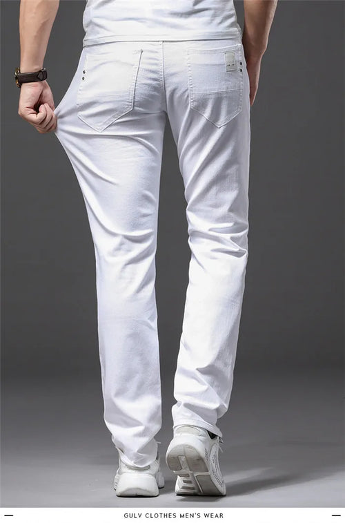 Obsidian Phoenix Men's White Jeans