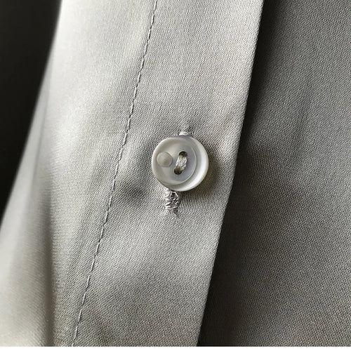 Celestial Comfort Vintage Silk Shirt - Button-Up Satin Blouse, Elegant Long Sleeve Office Top for Women - Celestial Comfort Clothing
