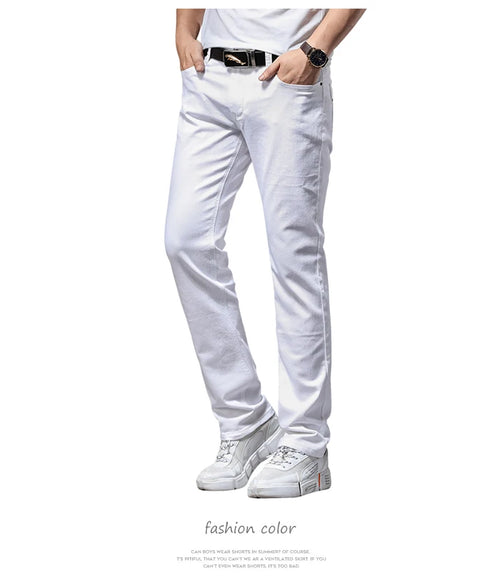 Obsidian Phoenix Men's White Jeans