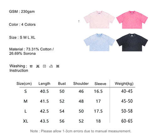 Obsidian Phoenix Luxury Women's Washed Crop T-Shirt