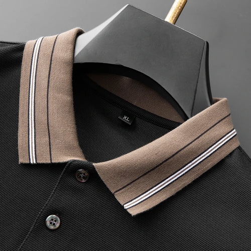 Obsidian Phoenix Luxury Polo Shirt - High-End Soft Casual Loose-Fit Men’s Top in Sizes Up to 8XL