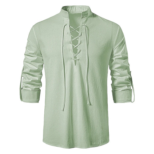 Celestial Comfort New Cotton Linen Long Sleeve Shirt - Celestial Comfort Clothing