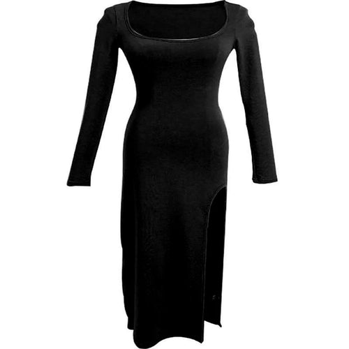Obsidian Phoenix Women's Luxury Side-Slit Bodycon Dress