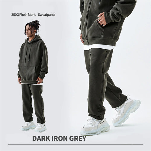 Obsidian Phoenix Luxury 350gsm Fleece Sweatpants - Unisex Casual Loose-Fit Warm Joggers in 18 Colors