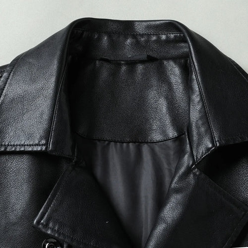 Obsidian Phoenix Luxury Business Casual Leather Blazer - High-End Loose-Fit Men’s Jacket in Sizes Up to 8XL