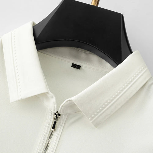 Obsidian Phoenix Luxury Zipper Polo Shirt