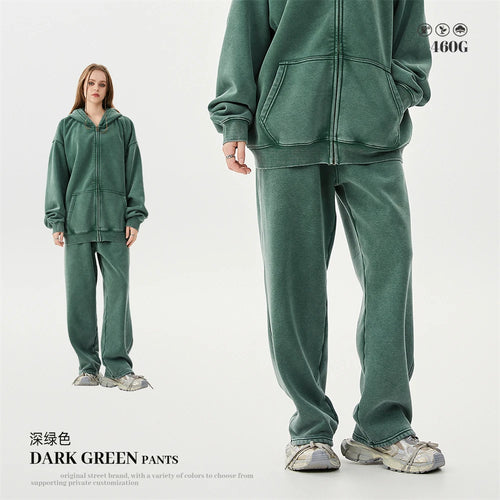 Obsidian Phoenix LuxuryWashed Fleec Hoodie - Oversized Sleeve 355gsm Winter Pullover