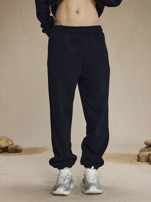 Obsidian Phoenix Unisex Luxury Solid Fleece Sweatpants - 400gsm Basic Loose-Fit Warm Joggers